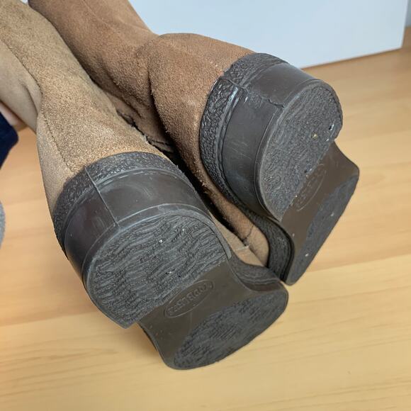 Yodelers Women's Brown Genuine Leather Boots Size 7 - Picture 9 of 14